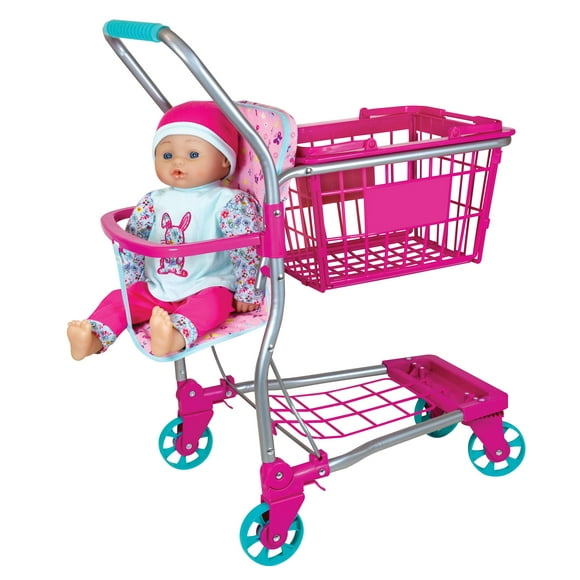 Lissi Chariot de Courses avec Poupée Bébé de 16 Pouces