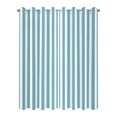 thumbnail image 2 of Outdoor Curtains for Patio Cyan and White Striped Geometric Waterproof Privacy Outside Curtains with Tiebacks Grommet Top Pergola Curtains for Porch Cabana Gazebo 2 Panels, 54x84 inch, 2 of 7