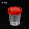 thumbnail image 3 of Unique Bargains 50mL Sample Cups Sample Containers Leak Proof Screw Cap for Lab Home Red 5 Pack, 3 of 6
