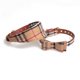 thumbnail image 1 of Juego de 2 piezas (marrón) de collar y correa para perro, pañuelo ajustable con pajarita para caminar al aire libre para gatos y cachorros, 1 of 3