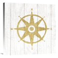 thumbnail image 1 of Global Gallery's 'Beachscape IV Compass Gold Neutral' By Michael Mullan Stretched Canvas Wall Art, 1 of 4