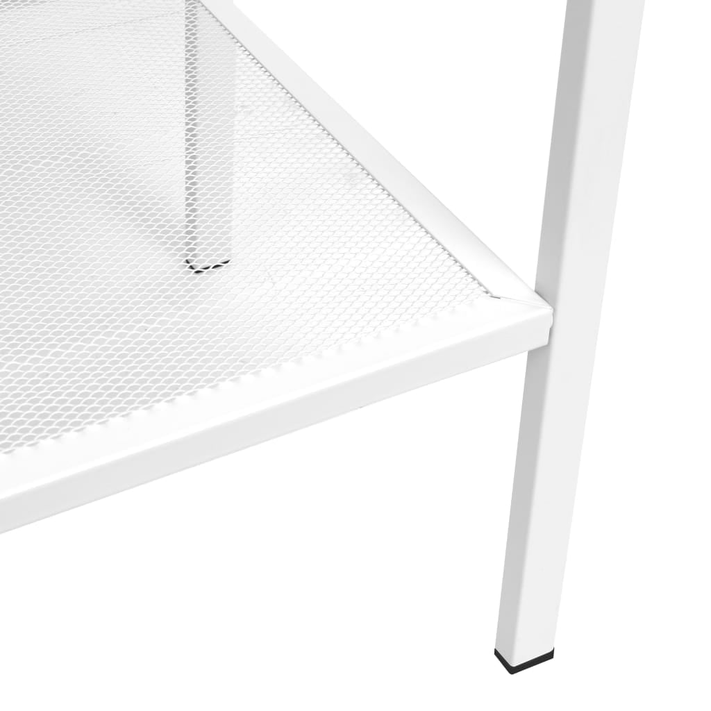 Kepooman Home Office 4 Tiers Display Storage Shelf for Flowers Grass and Book, White Kepooman Home Office 4 Tiers Display Storage Shelf for Flowers Grass and Book, White