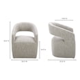 thumbnail image 3 of Moe's Home Collection Barrow 19.25" Polyester Dining Chair in Gray Storm, 3 of 9