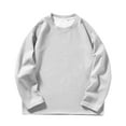 thumbnail image 1 of ameIAEA Mens Long Sleeve Crewneck Sweatshirts Solid Color Casual Pullover Shirts Fall Basic Tops, 1 of 3