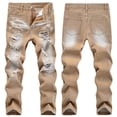 thumbnail image 3 of Ardorlove Boy's Skinny Slim Fit Ripped Distressed Stretch Denim Jeans Pants Straight Fit Washed Denim Jeans, 3 of 8