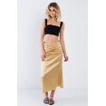 thumbnail image 2 of Satin Ruffle Waist Midi Skirt, 2 of 5