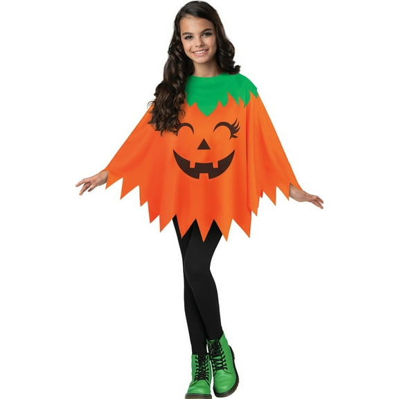 Fun World FW90869 Pumpkin Child Poncho Costume