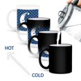 thumbnail image 4 of 3drose, Blue Polka Dot Sleeping Moon Art - Astronomy - Sky, 11oz Magic Transforming Mug, 4 of 7