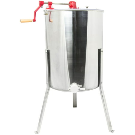 Four 4/8 Frame Stainless Steel Bee Honey Extractor SS Honeycomb Drum ...