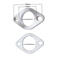 thumbnail image 2 of Ensemble de Joints d'Échappement en Acier Inoxydable à Deux Trous Rhodic pour Tuyau d'Échappement Automobile, 2 of 7