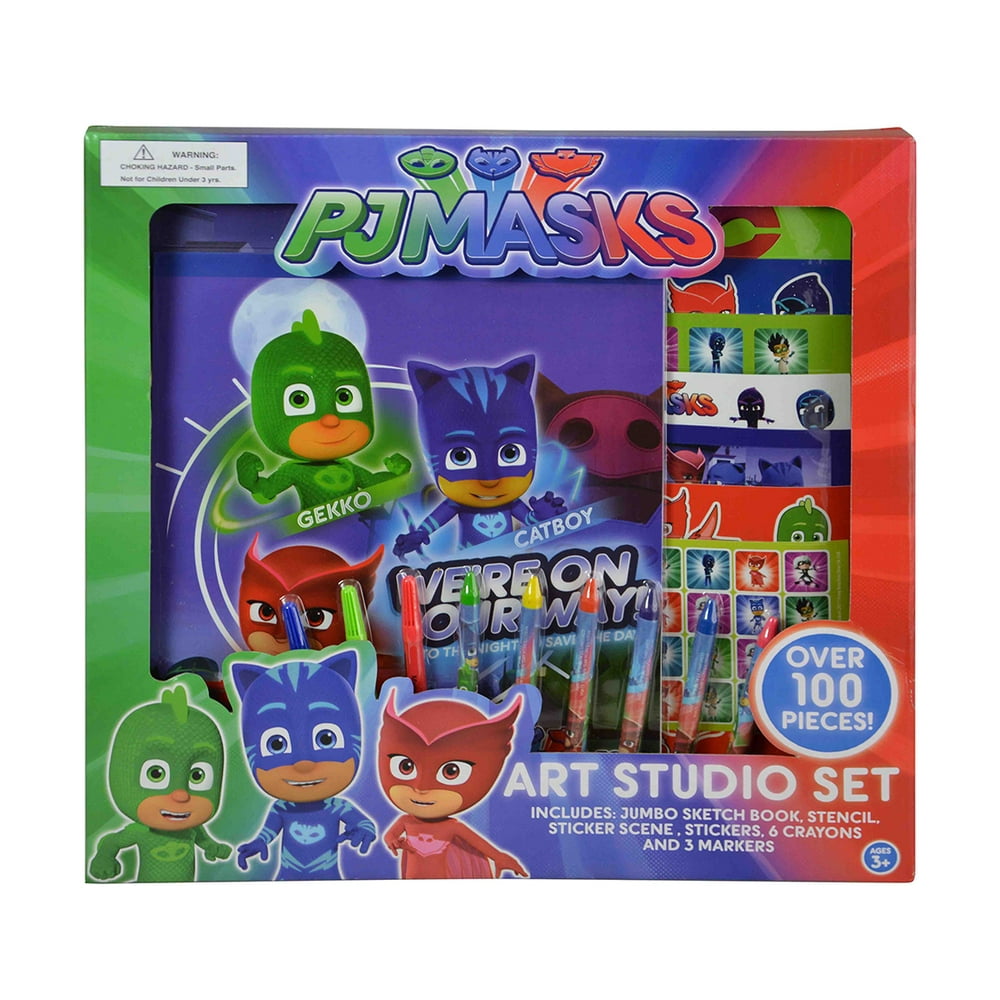 Novelty Character Arts and Crafts Disney Jr PJ Masks Art Studio Set (100pc Set)
