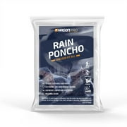 HAGON PRO Disposable Rain Ponchos for Adults-Clear Poncho with Hood-5 Pack