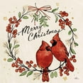 thumbnail image 3 of Penner, Janelle 15x15 Black Modern Framed Museum Art Print Titled - Christmas Lovebirds XII, 3 of 5