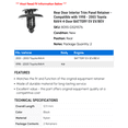 thumbnail image 2 of Rear Door Interior Trim Panel Retainer - Compatible with 1998 - 2003 Toyota RAV4 4-Door BATTERY EV EV/BEV 1999 2000 2001 2002, 2 of 2