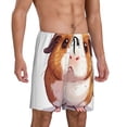 thumbnail image 2 of Kdxio Cartoon Guinea Pig Print Mens Sleep Shorts Bottoms Soft Comfy Pajama Wear Pants with Drawstring Pockets, 2 of 5