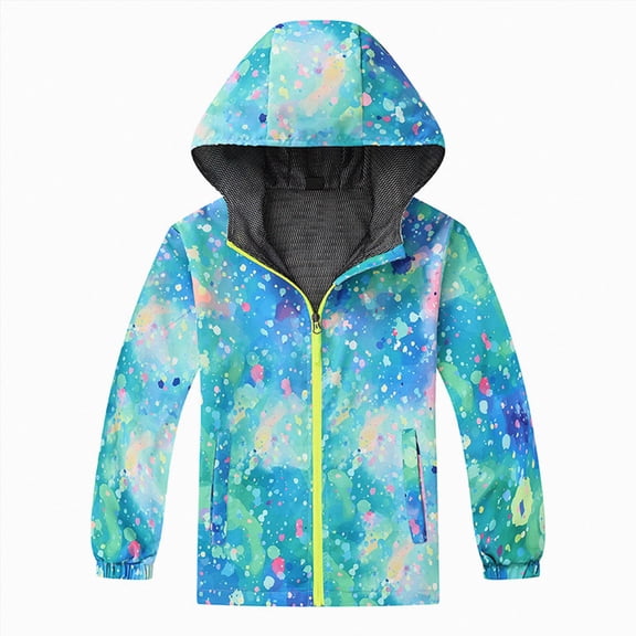 8-10 Years Child Boys Girls Jacket With Mesh Windbreaker Raincoat Outwear Coat Pullover Sweatshirts for Fall and Winter Camouflage Hoodie