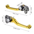 thumbnail image 3 of 1 Par Motocicleta Embrague Freno Palancas Ajustables Plegables Dorado Tono Unique Bargains palancas de freno para deportes motorizados, 3 of 6