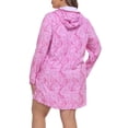 thumbnail image 6 of HDE Women's Plus Size UPF 50 Swim Coverup Dress with Hood Pink Paisley 1X, 6 of 7