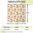 thumbnail image 2 of Orange Mushroom Grass Light Pattern Square Fitted Tablecloth with Elastic Edge,Square Table Cover,Washable Elastic Table Cover for Home Kitchen Party Decor 34"x34", 2 of 6