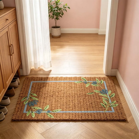 CaiYueKe Welcome Doormat, 50x80cm Printed Floor Mat, Non Slip Entryway Mat, for Patio Kitchen Front Door, Absorbent Indoor Outdoor Doormat, Easy Clean Welcome Design Mat, Home Decor Doormat