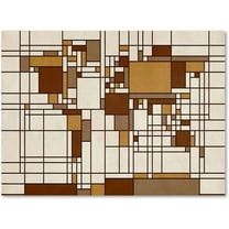 Trademark Art 'Mondrian World Map' Canvas Art by Michael Tompsett