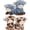 Cow-Blue, variant on Tezituor 4Pcs Bison Stuffed Animal 13.8" Realistic Bison Plush Toy Bulk Stuffed Animals