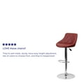 thumbnail image 4 of Burgundy Vinyl Diamond Back/Bucket Seat Adjustable Barstool, 4 of 11