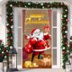 thumbnail image 4 of Christmas Front Door Decoration Printed Santa Door Merry Christmas Indoor Outdoor Front Door Party Supplies, 4 of 5