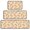 Football Line Beige Pattern, variant on Football Popcorn White Pattern Kitchen Rugs Set Of 3, Non Slip Washable Kitchen Runner Rugs, Decorative Floor Mats for Sink Laundry and Home Use, 17"x30" + 17"x47" + 17"x59"