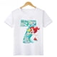 thumbnail image 3 of Camiseta de algodón con estampado de princesa sirena para niñas, ropa para niños de 1, 2, 3, 4, 5, 6, 7, 8 y 9 años, número de cumpleaños, camiseta con lazo para bebés y niños, 3 of 5