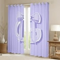 thumbnail image 2 of Erosebridal Initial G Letter Curtains for Living Room, Princess Bow 30%-50% Blackout Curtains Set of 2 (38x45), Purple Monogrammed Curtains and Drapes (38x45), Window Curtains Room Decor, 2 of 6