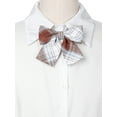 thumbnail image 4 of INSPIRE CHIC Women's Cute Plaid Elastic Strap Pre-tied Bow Ties, 4 of 6