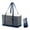 Gray, variant on Abbraccia Insulated Reusable Grocery Bag with Drawstring Cover Portable Large Capacity Folding Shopping Bag for Outdoor Beach Groceries Navy Blue