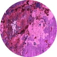 thumbnail image 1 of Ahgly Company Indoor Round Oriental Pink Industrial Area Rugs, 3' Round, 1 of 4
