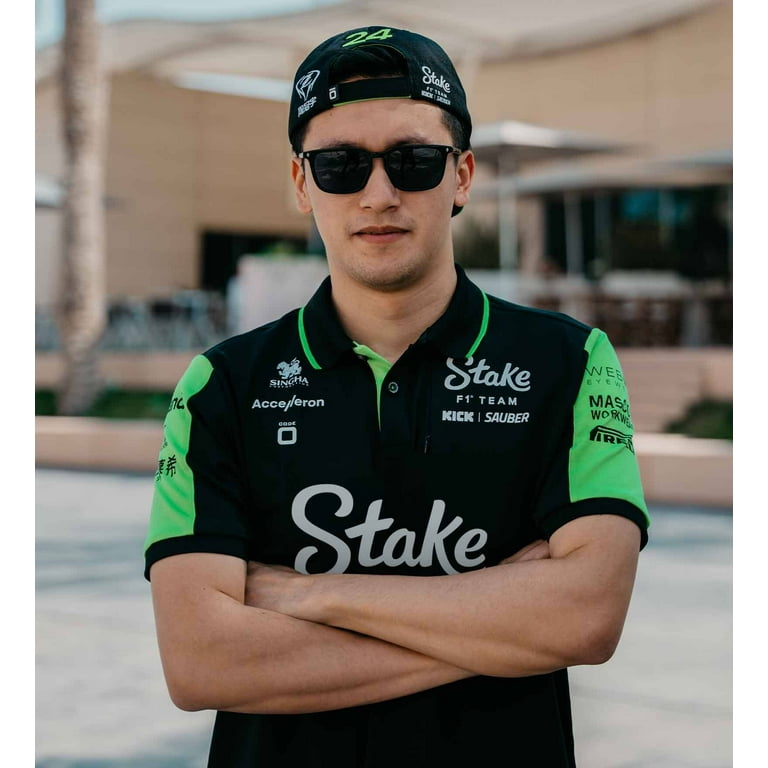 Stake F1 Kick Sauber Men's Team Polo Shirt - Black - Walmart.com