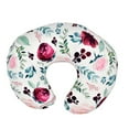 thumbnail image 3 of Floral Nursing Pillow Cover, Breastfeeding Pillow Slipcover , Pillow Case , Soft Fabric Fits Snug On , Washable & Breathable, Watercolor Flower, 3 of 8