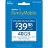Wmt Family Mobile Pr Wfm $40 Unlimited Card
