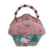 Hello Kitty Cupcake Tin Carry All with Beaded Handle, 1 Count, 3 Inches Deep