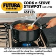 thumbnail image 4 of Futura Black Aluminium Cook N Serve Stewpot 2.25 Liters | Hard Anodised Sauce Pan With Stainless Steel Lid, Cooking Pot With Two Handles (AST225), 4 of 4