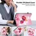 thumbnail image 5 of Case for Samsung Galaxy Tab A11+ 11.0" 2025 / A9+ 11.0" 2023, Slim Kickstand PU Leather Flower Butterfly Pattern Heavy Duty Protection Folio Cover, with 2 Card Slots & Elastic Band & Stylus Slot - F, 5 of 7