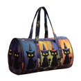 thumbnail image 3 of Retro Boho Bag Van Shape Quilted Duffle Printed Bag,Colorful Hippie Peace Sign, Wild Design, Travel Weekender Tote Bag, 3 of 7