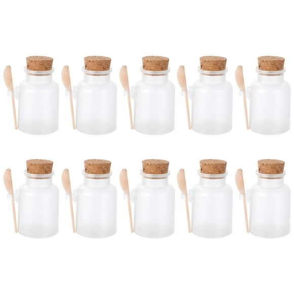 CIMAXIC 10pcs Powder Containers for Storage Use with Transparent Frosted Design Assorted Color Small Size,3.66"X2.07"X2.07"