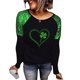thumbnail image 2 of RKSTN Women's St Patrick's Day T Shirts Top Oversized Crewneck Glitter Luckys Irish Shamrocks Paddy's Day Graphic Print Long Sleeve Shirt Womens Casual Plus Size Round Neck Loose Fits Comfy Tees, 2 of 9
