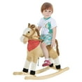 thumbnail image 3 of Qaba Kids Plush Ride-On Rocking Horse Toy Cowboy Rocker with Fun Realistic Sounds for Child 3-6 Years Old, Beige, 3 of 10