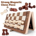 thumbnail image 2 of Juego de ajedrez magnético Joneytech de madera de 29,21 cm con almacenamiento, 2 of 7