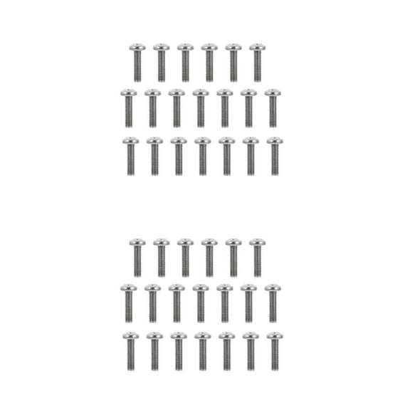 Hemoton 40 pcs Cross Recessed Pan Head Screws Stainless Steel M8 Screws TV Mount Screws