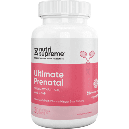 Nutri-Supreme Research Kosher Ultimate Prenatal 1-A-Day Caps with Folate - 30 Vegetarian Capsules