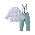 thumbnail image 2 of Baby Boy Clothes Suits Toddler 12 Months-6 Years Formal Dress Shirt Suspender Pants Outfit Wedding, 2 of 11