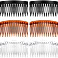 thumbnail image 1 of 6 Pieces Hair Combs Slide Tortoise Smooth Hair Comb _ Newway, 1 of 2