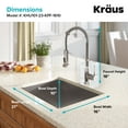 thumbnail image 3 of KRAUS 23-inch 16 Gauge Standart PRO Kitchen Sink Combo Set with Bolden 18-inch Kitchen Faucet and Soap Dispenser, Chrome Finish, 3 of 13